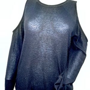Abercrombie and Fitch Blue cold shoulder sweater